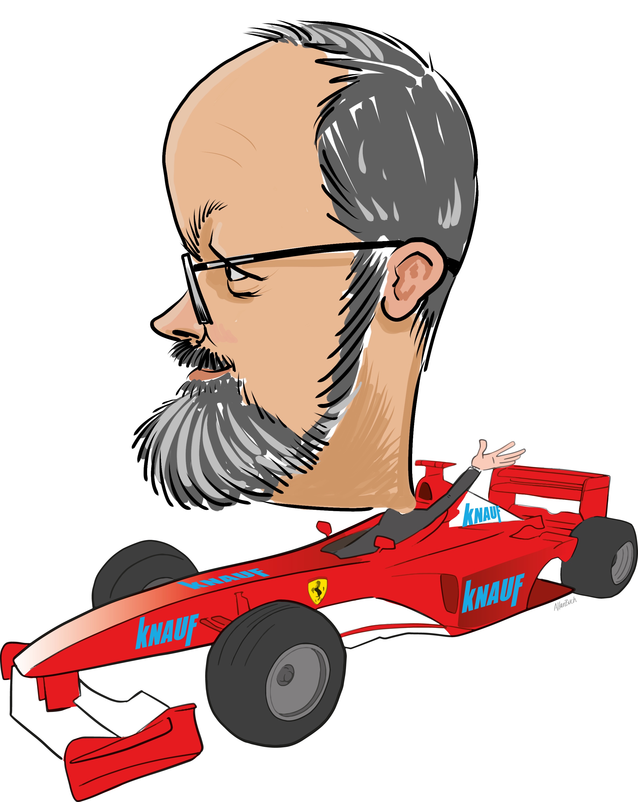 ipad Live karikatur med Allan Buch. farve profiltegning12