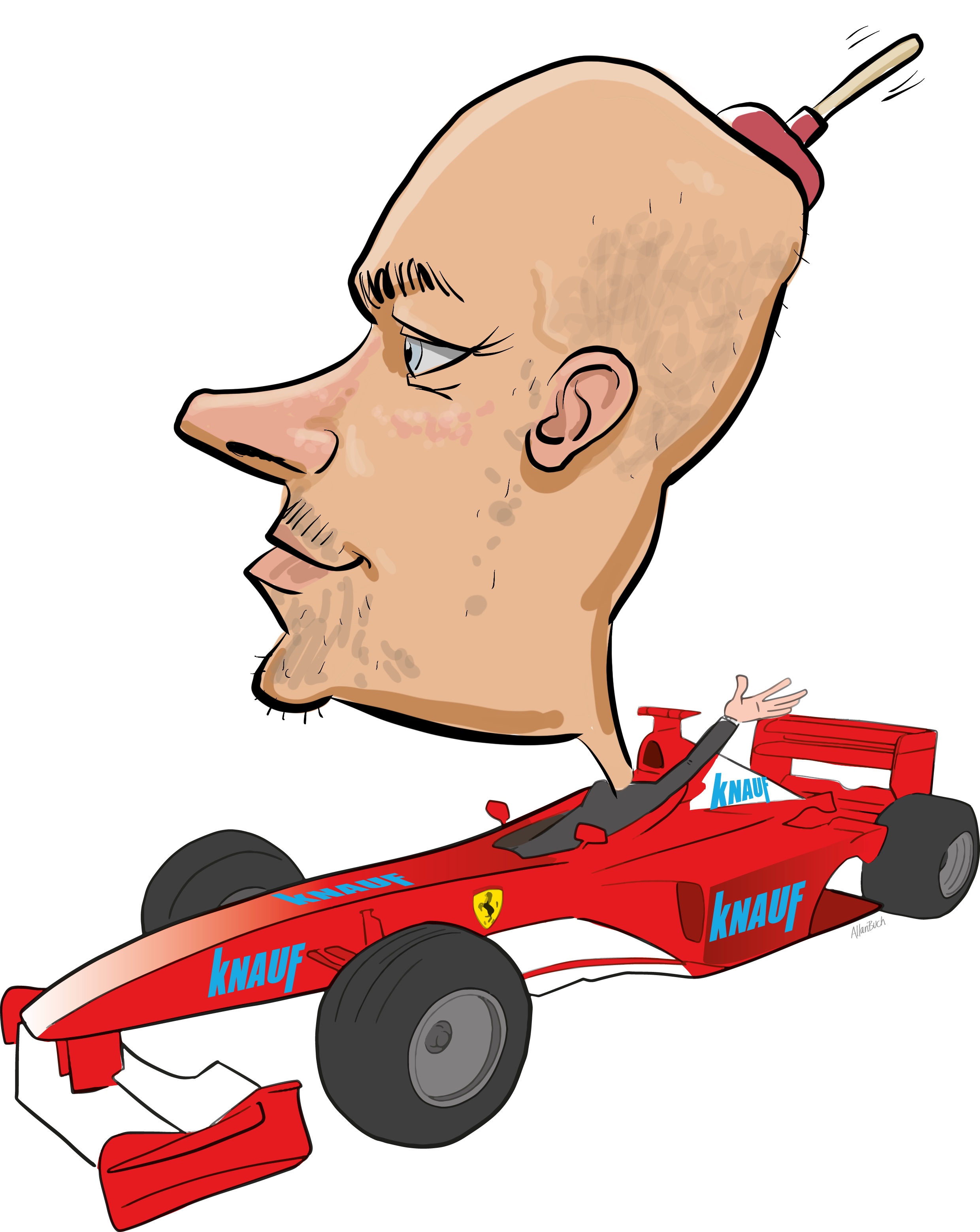 ipad Live karikatur med Allan Buch. farve profiltegning18