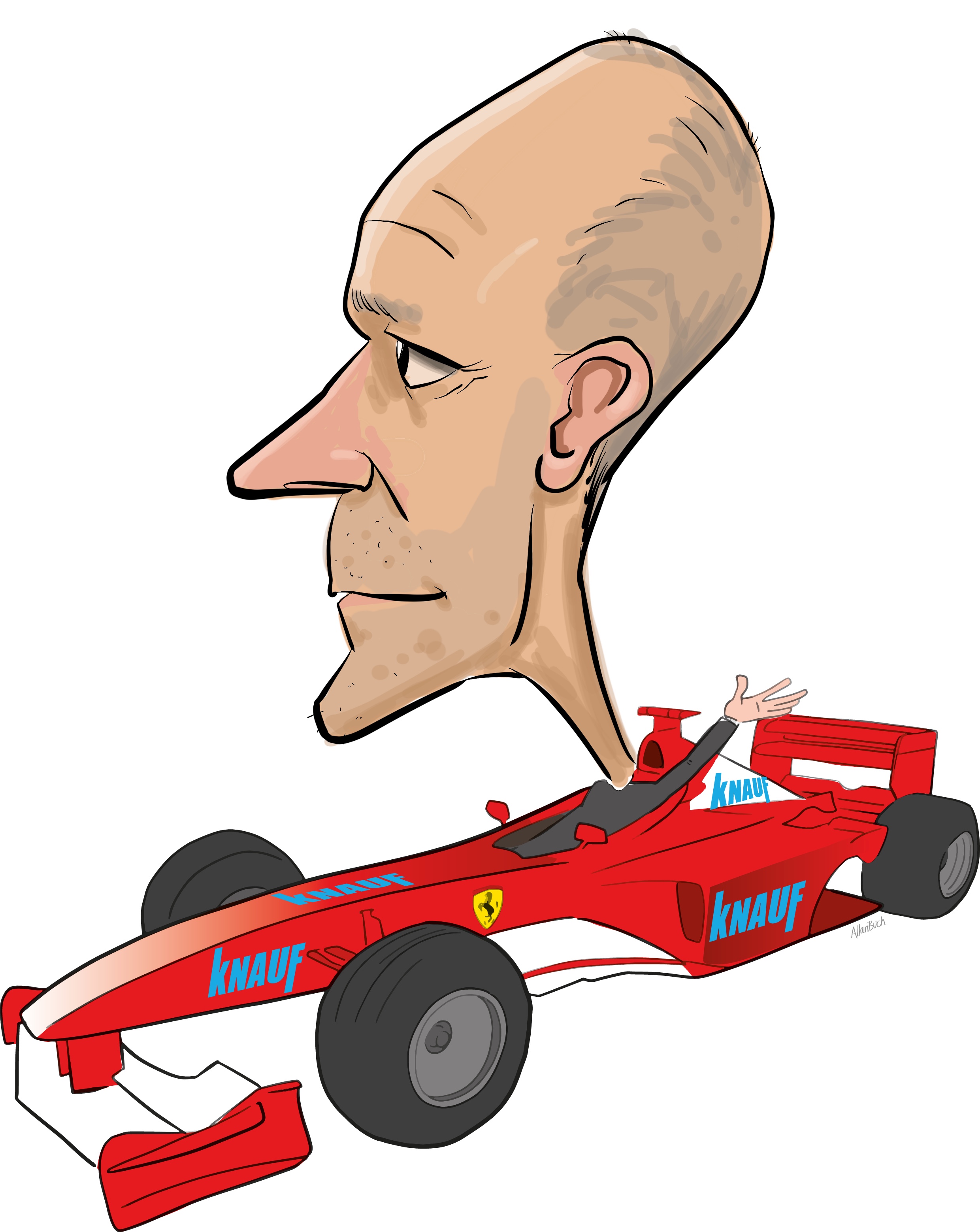 ipad Live karikatur med Allan Buch. farve profiltegning19