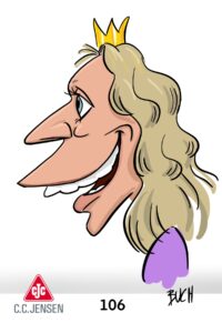 iPad live caricature at trade fair for guests by caricature artist Allan Buch