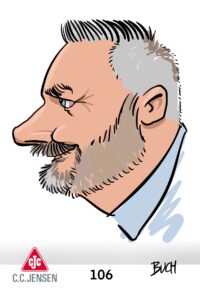 iPad live caricature at trade fair for guests by caricature artist Allan Buch