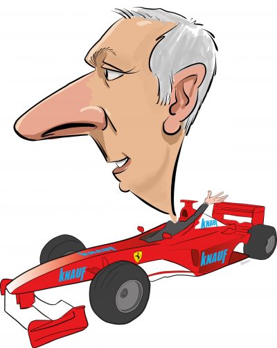 ipad Live karikatur med Allan Buch. farve profiltegning24